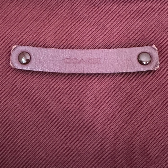 Coach Long Down Puffer Coat Burgundy XS - Picture 9 of 10